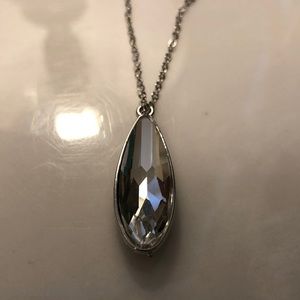 Silver Chain & Diamond Necklace